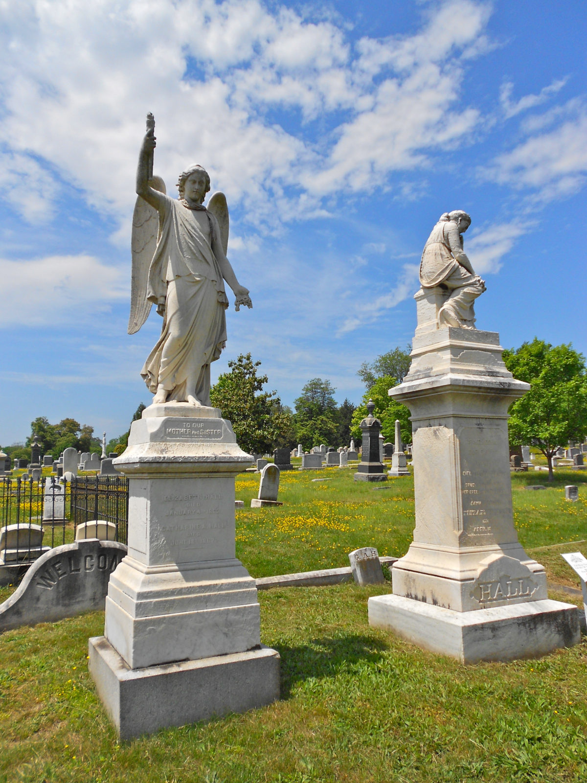 Graves of Elizabeth (left) and Mary Ann Hall in Washington, DC. Source: Wikipedia.