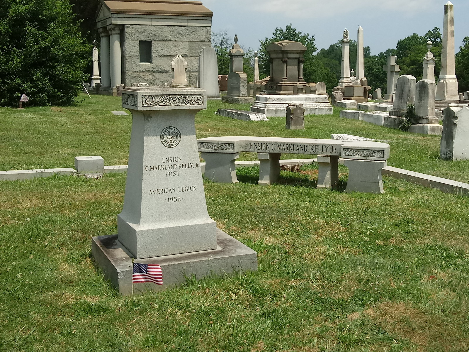 Memorial to Ens. C. Markland Kelly, USN