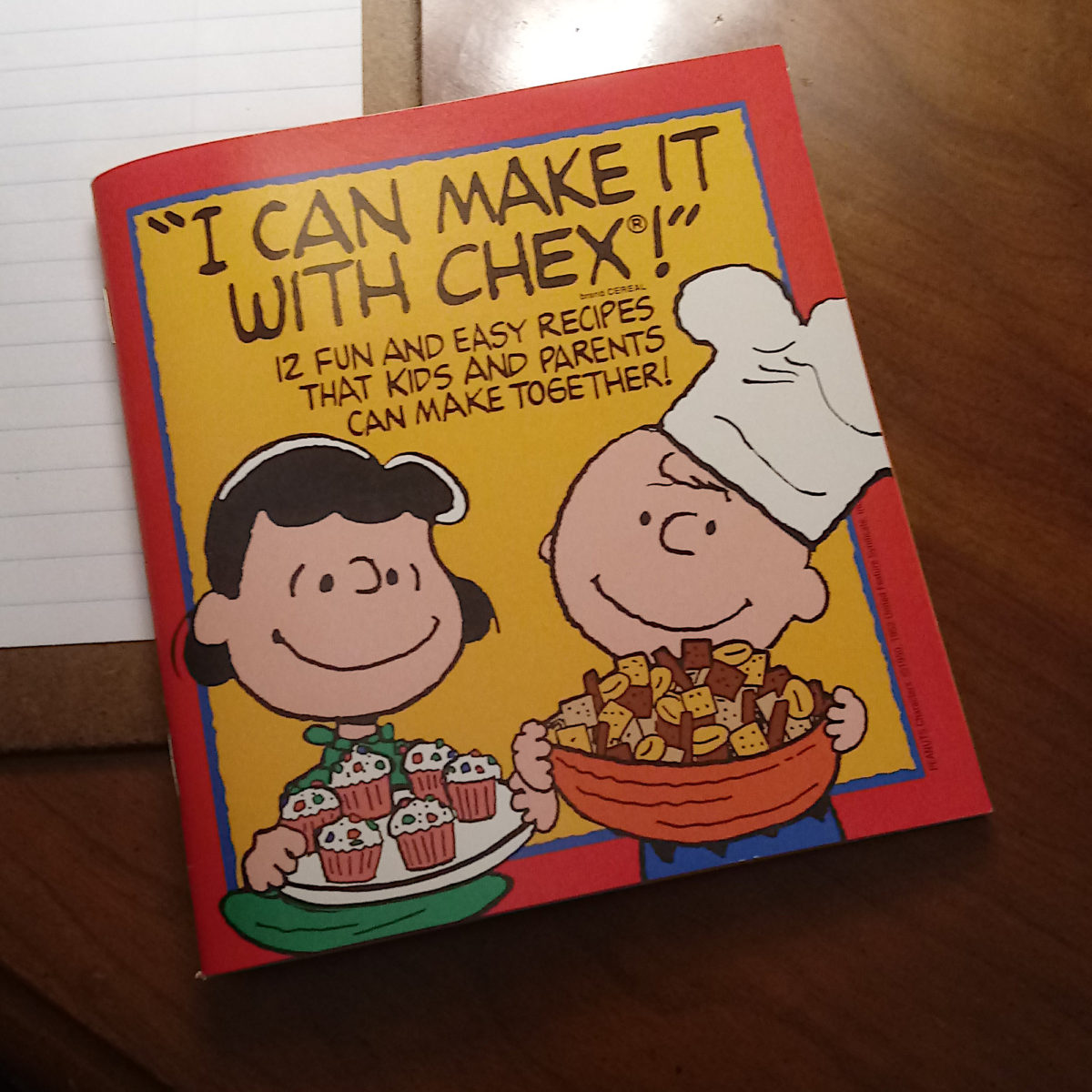 Cover to Peanuts Chex cookbook