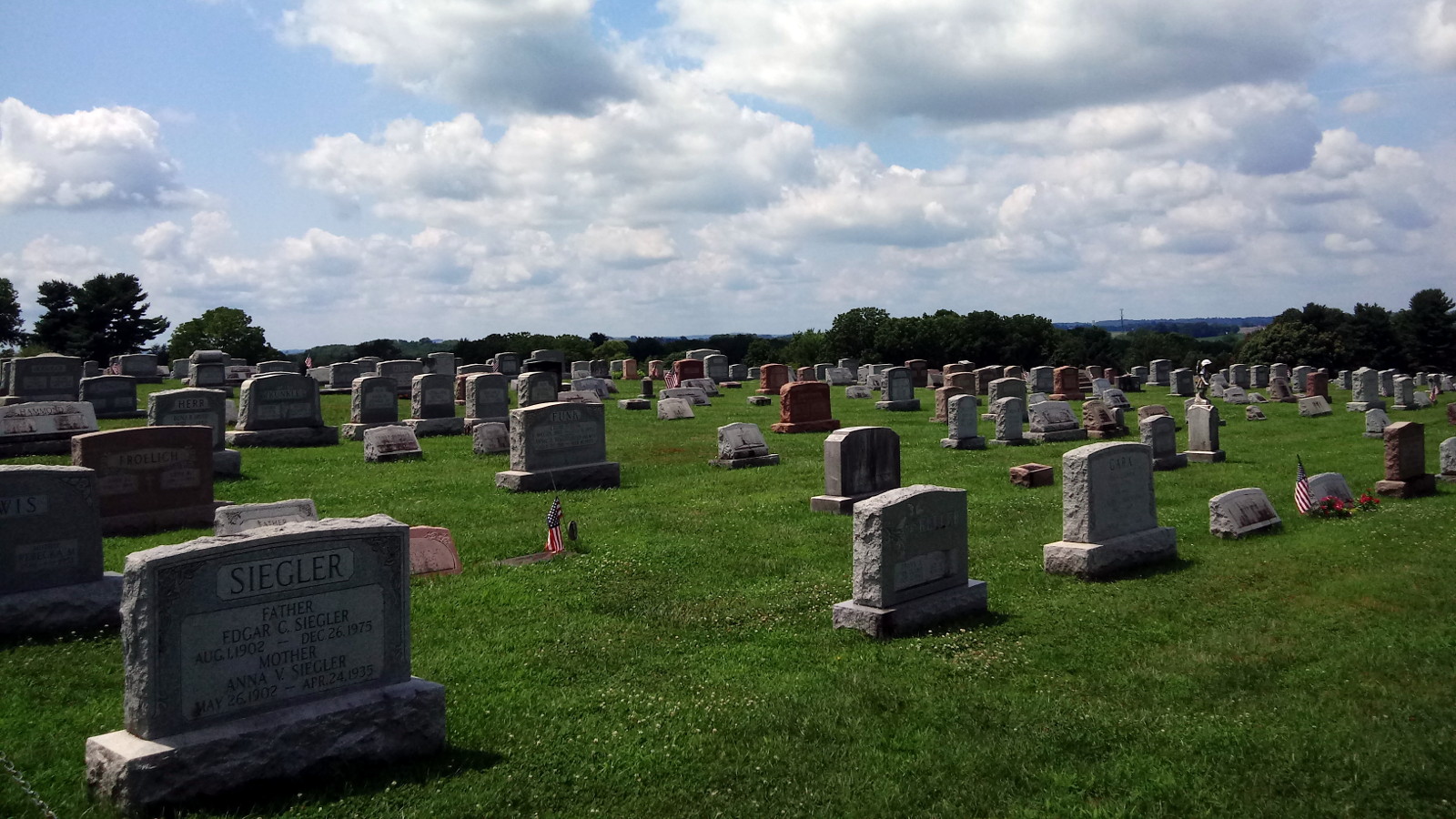 Looking west