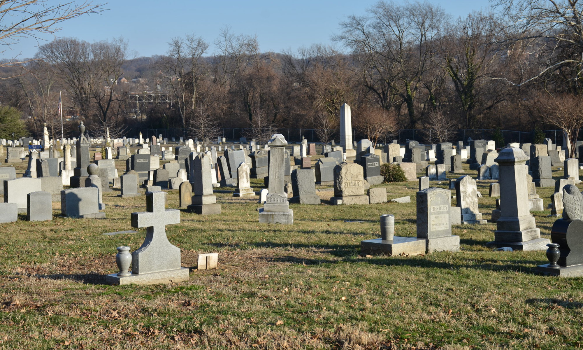 The area around the Hawks in Congressional Cemetery