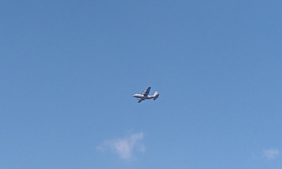 This airplane was a little further away.