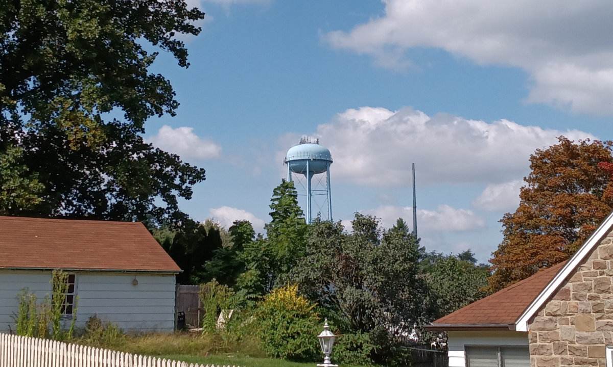 The cell phone tower near the water tower is now missing any of the transmitters.