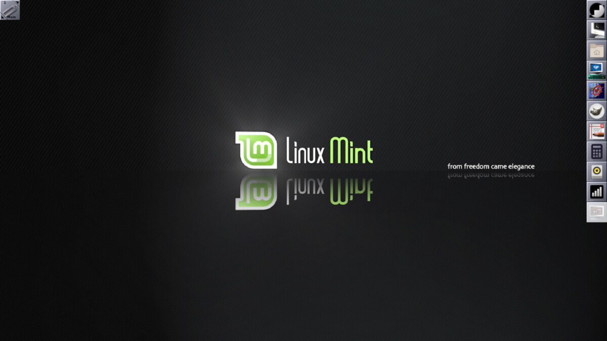 Linux Mint 21.1 WindowMaker Edition with vintage Mint wallpaper