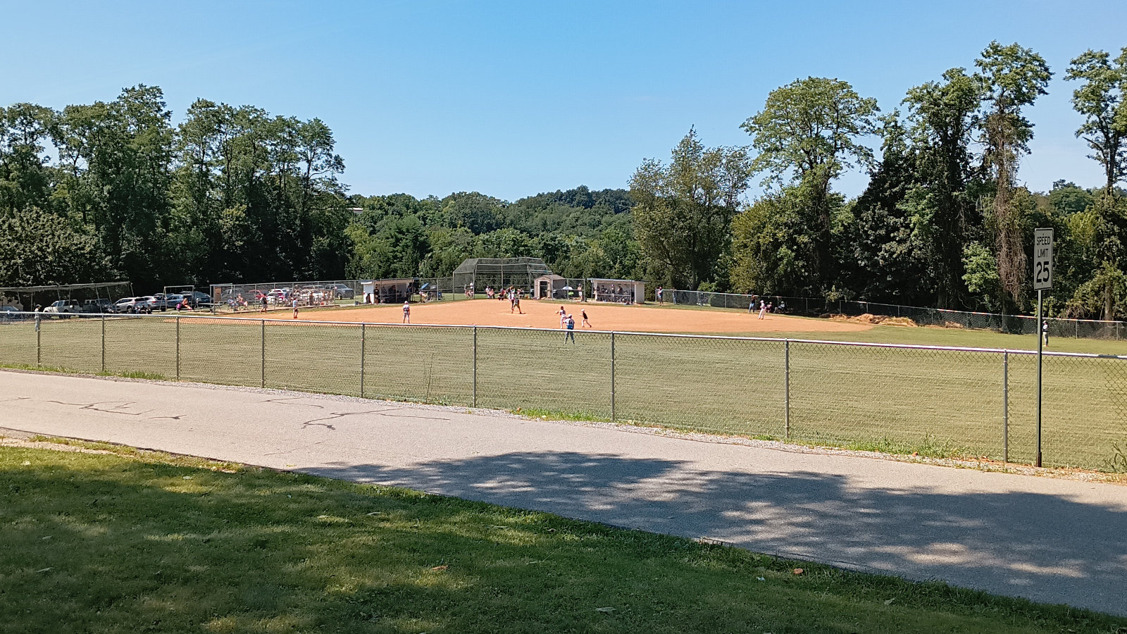 A game being played at the ballpark in Yoe