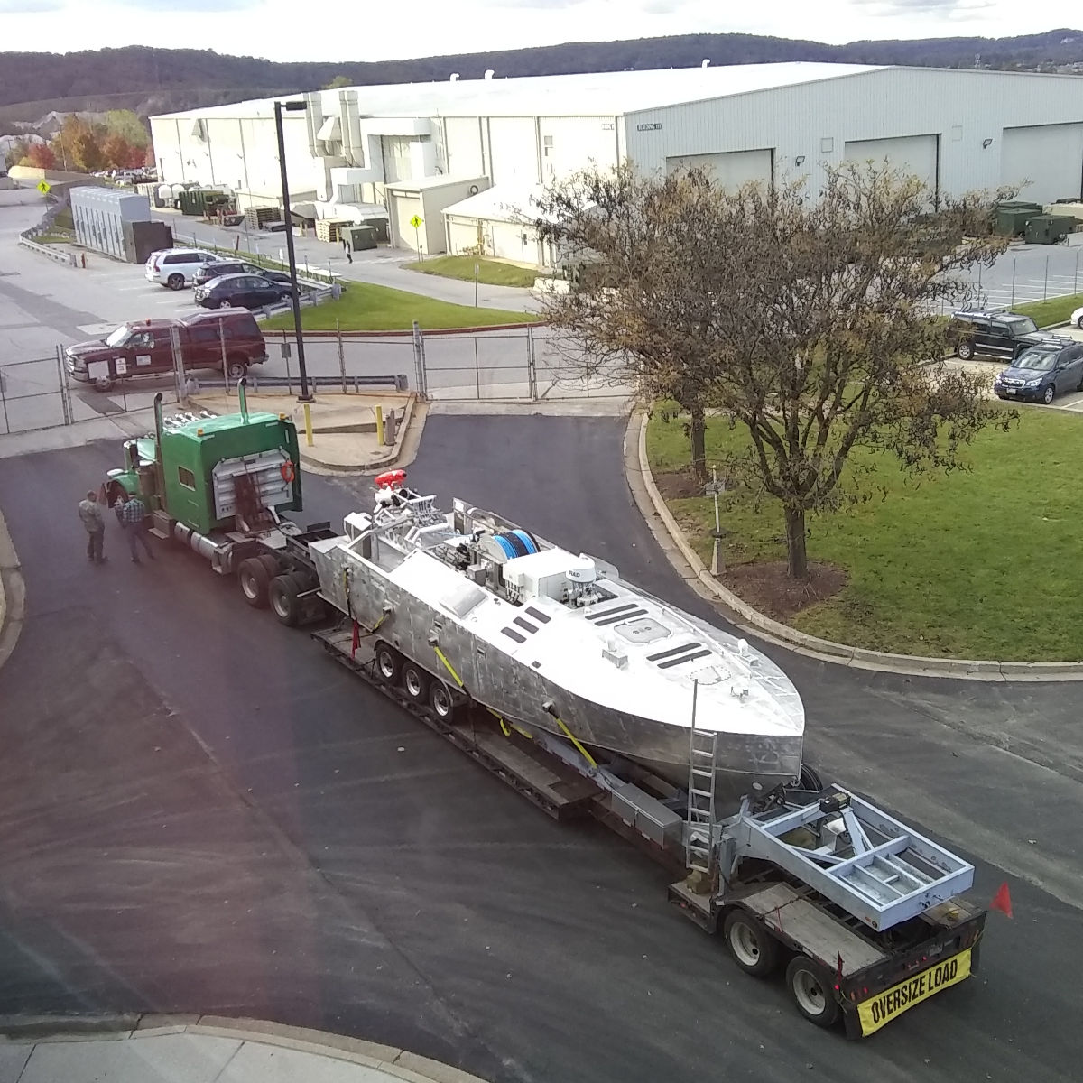 Nothing to do with the subject of this article. Just an unmanned Navy vehicle outside Diamond's offices, October 2018.
