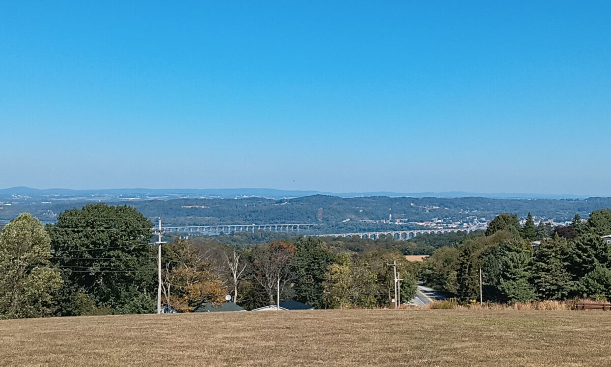 The bridges across the Susquehanna, as seen from Samuel S. Lewis State Park