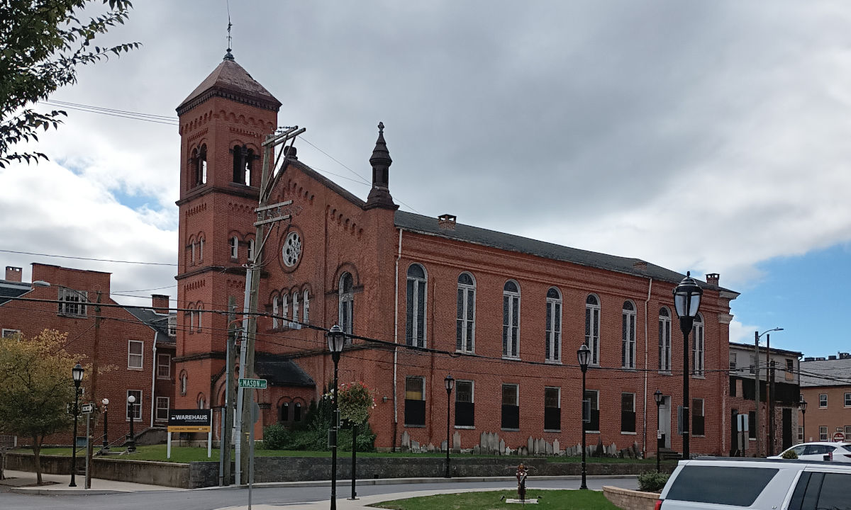 Zion Lutheran, as seen from the northeast on Duke Street
