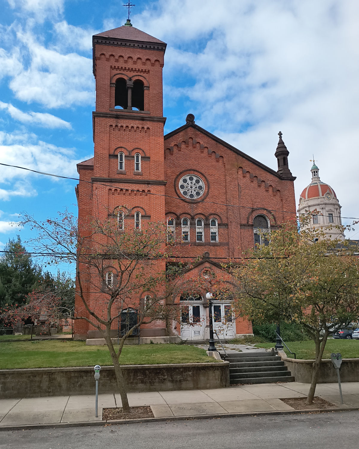 Zion Lutheran Church, seen from the front across Duke Street