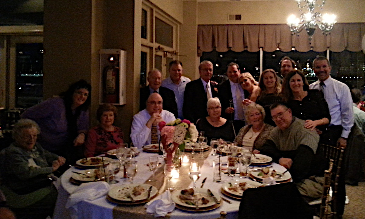 The descendants and spouses of Allyn Gardner, Sr., on the occasion of his great-granddaughter Carrie's wedding, January 2016.