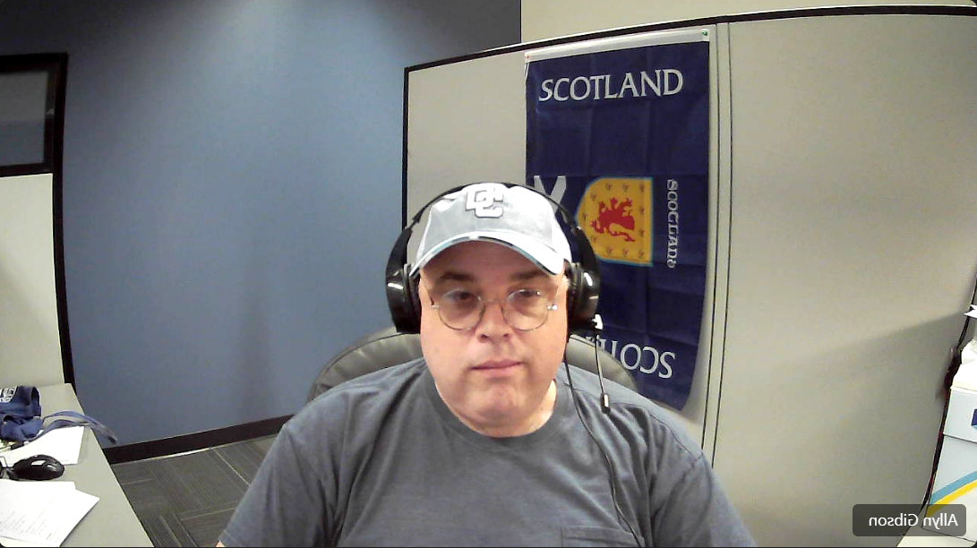 The writer in Diamond's final offices, in a cubicle undecorated save for a Scotland flag