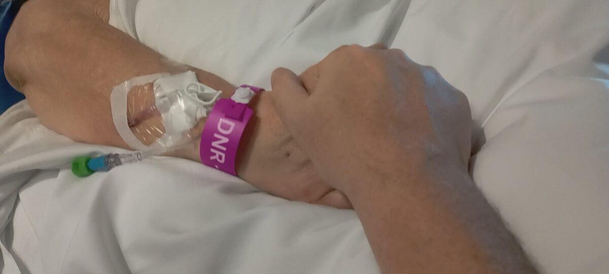 Holding my mom's hand, December 14