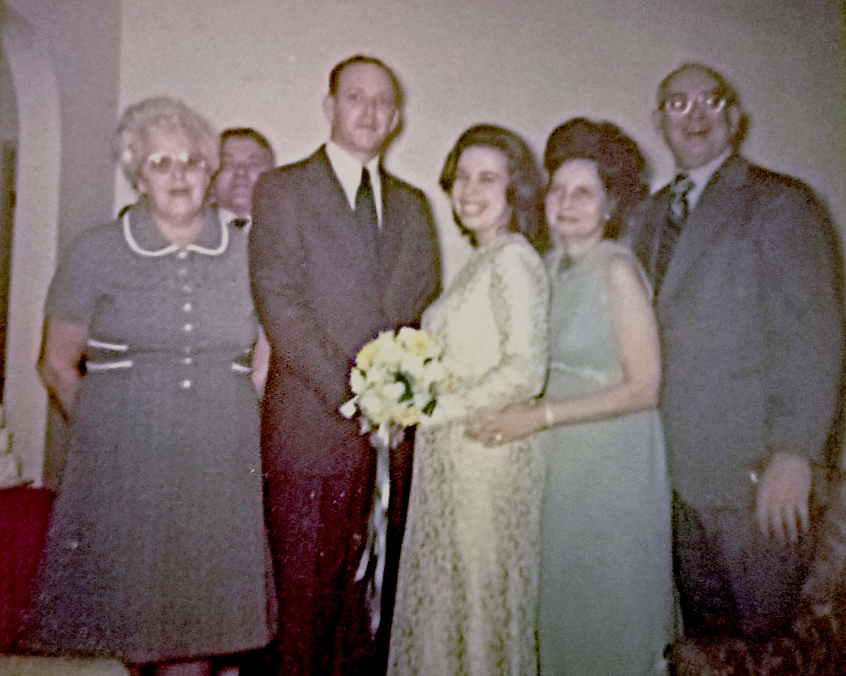 My parents and grandparents, on my parents' wedding day, December 17, 1972