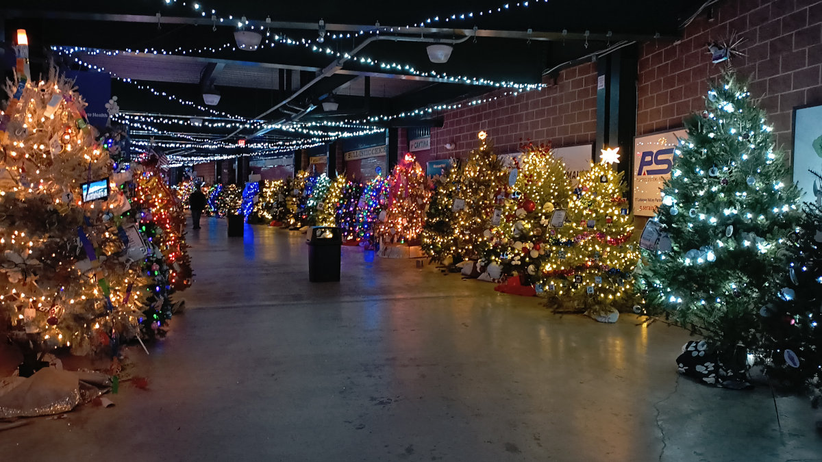 Looking back at the first base concourse
