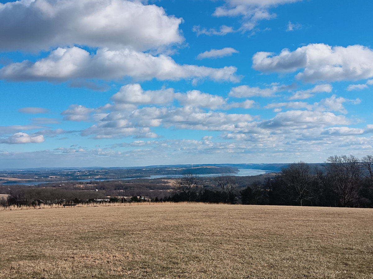 Looking south along the Susquehanna from the state park, looking toward Turkey Hill