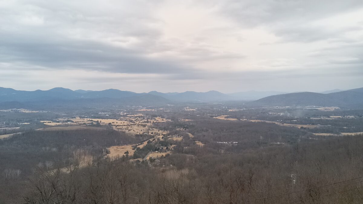 Rockfish Gap, as seen from Afton