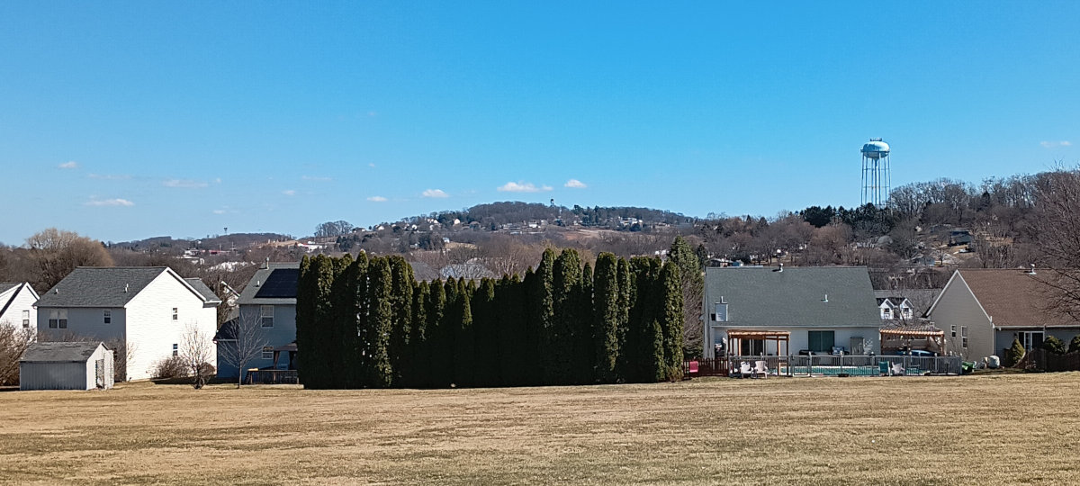 The view from the cemetery in Dallastown
