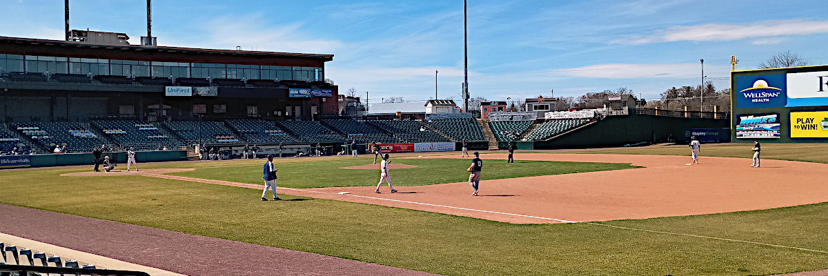 Some action from the second game -- York has men on first and second