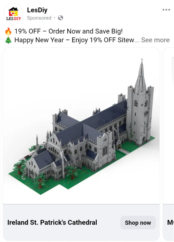 St. Patrick's Cathedral, Dublin in off-brand LEGO