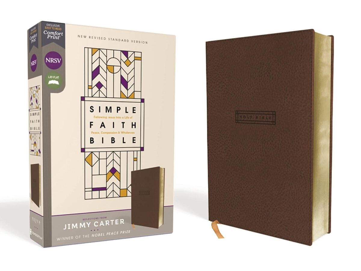 Zondervan's Simply Faith Bible, leatherbound softcover with a presentation box